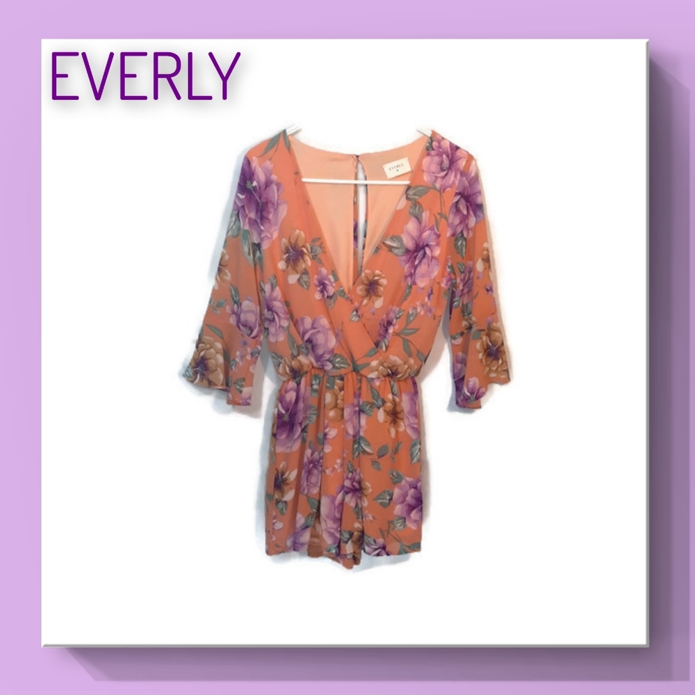 EVERLY Floral Romper shorts
